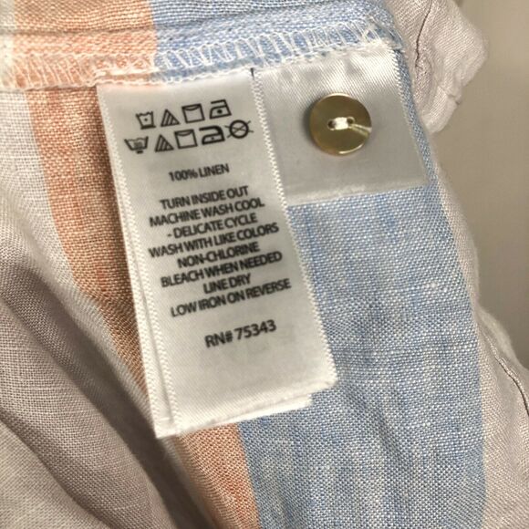 NEW Cynthia Rowley 100% Linen Striped Shift Dress - Picture 8 of 9